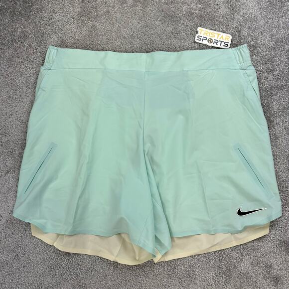 Nike Court Slam Dri-Fit Tennis Shorts Mens Size XXL Jade Ice Pickleball - Picture 2 of 12